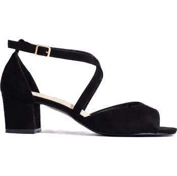 Dámské sandále Černé dámské sandály na nízkém podpatku GD-FL1334B Velikost: 36