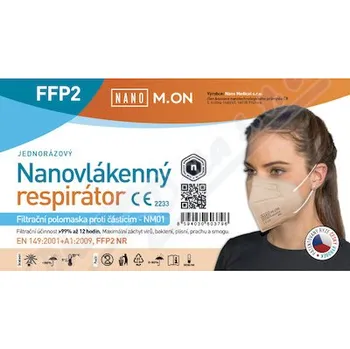 respirátor NANO M.ON nanovlákenný respirátor FFP2 tělový 1ks