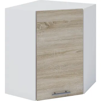 Kuchyňská skříňka Horní rohová skříňka, dub sonoma / bílá, pravá, FABIANA W - 60N