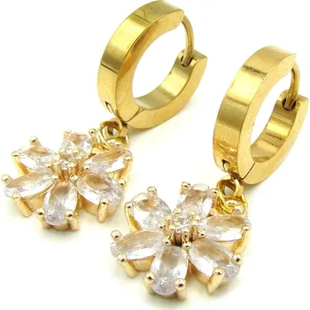 Náušnice Steel Jewelry Náušnice GOLD Chirurgická ocel Dámské NS240279 ráj šperků dárkové balení zdarma