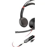 HP Poly Headset Blackwire C5220 Stereo USB- Headset otevřená (On Ear) stereo černá Potlačení hluku Počítače