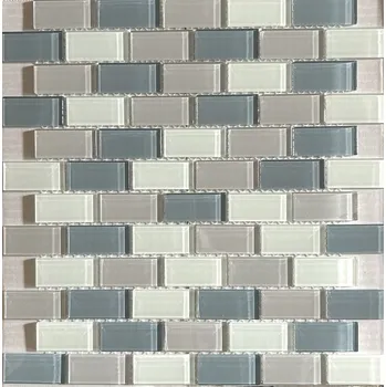 Obklad MOSAIC Skleněná mozaika MSC07 cihličky šedobílá