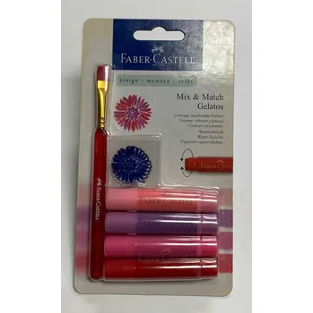 Speciální výtvarná barva Akvarelové křídy Faber-Castell Gelatos Červená sada