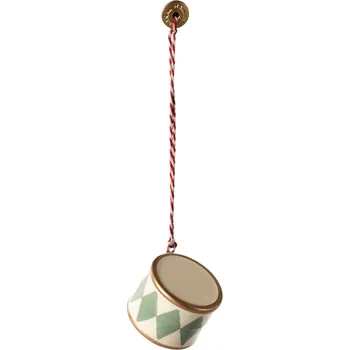 Vánoční ozdoba MAILEG Kovová ozdoba Bubínek - mint S24