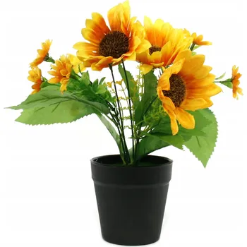 umělá květina UMĚLÉ KVĚTY V KVĚTINÁČI Slunečnice 25 cm