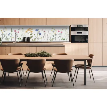 Obklad DIMEX | Dibond za kuchyňskou linku DBW-26060-219 | 260 x 60 cm | Kresba z herbáře + Dibond deska za kuchyňskou linku DIMEX v rozměru 260 x 60 cm, motiv Kresba z herbáře