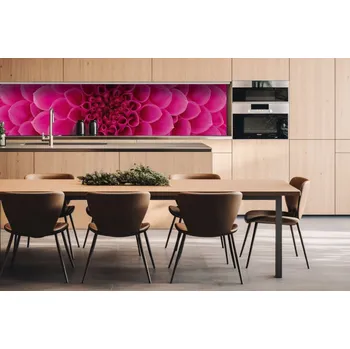Obklad DIMEX | Dibond za kuchyňskou linku DBW-26060-049 | 260 x 60 cm | Růžová jiřina + Dibond deska za kuchyňskou linku DIMEX v rozměru 260 x 60 cm, motiv Růžová jiřina