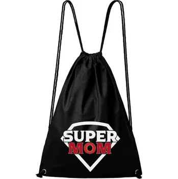Městský batoh DOBRÝ TRIKO Bavlněný batoh s potiskem Super mom Barva: Černá