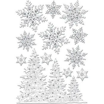 Okenní dekorace Sparkys Bílé Vánoce 47LK-PSX0703V samolepky na okno