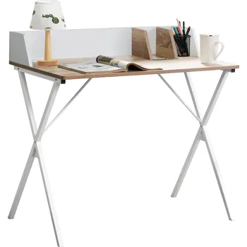 PC stůl, dub světlý/bílá, PSALMO