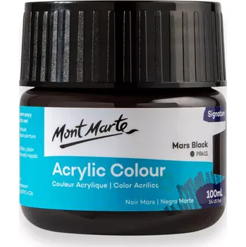 Speciální výtvarná barva Akrylová barva Mont Marte Signature Marsová čerň 100 ml