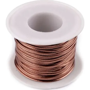 Šňůra z eko kůže šíře 1,5 mm (25m), měděná střední