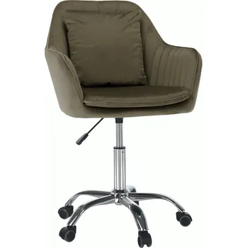 Kancelářské křeslo, šedohnědá Taupe Velvet látka/chrom, KLIAN