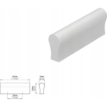 Nábytkové kování Nábytková úchytka SIRO 1906F-64AL1 přírodní matná, hliník