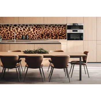 Obklad DIMEX | Dibond za kuchyňskou linku DBW-26060-069 | 260 x 60 cm | Leopardí kůže + Dibond deska za kuchyňskou linku DIMEX v rozměru 260 x 60 cm, motiv Leopardí kůže