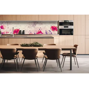 Obklad DIMEX | Dibond za kuchyňskou linku DBW-26060-218 | 260 x 60 cm | Vintage vlčí mák + Dibond deska za kuchyňskou linku DIMEX v rozměru 260 x 60 cm, motiv Vintage vlčí mák