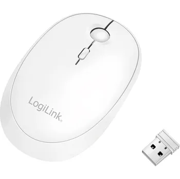 LogiLink ID0205 optická myš, přenos Bluetooth®, bezdrátový, 1600 dpi, bílá