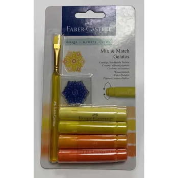 Speciální výtvarná barva Akvarelové křídy Faber-Castell Gelatos žlutá sada