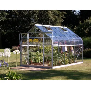 Skleník Obloukový skleník, skleník z polykarbonátu, Vitavia Garden skleník ze skla VITAVIA DIANA 9900 čiré sklo 3 mm stříbrný LG4232 + Praktické dárky k tomuto zboží