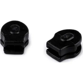 Zip Jezdec plastový 3mm ke spirálovým zipům na povlečení - černá