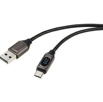 Mobilní telefon Renkforce USB kabel USB 2.0 USB-A zástrčka, USB-C ® zástrčka 2.00 m stříbrná (metalíza) RF-6249502