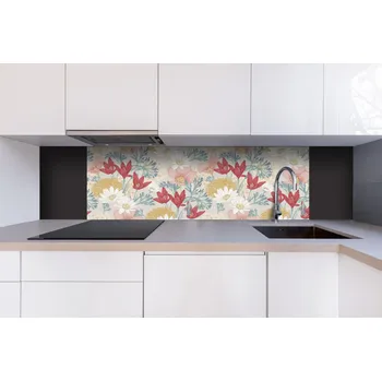 Obklad DIMEX | Dibond za kuchyňskou linku DBW-18060-216 | 180 x 60 cm | Vintage květinový vzor + Dibond deska za kuchyňskou linku DIMEX v rozměru 180 x 60 cm, motiv Vintage květinový vzor