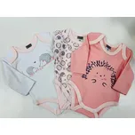 Jacky Body s dlouhým rukávem ,3 packy růžový Velikosti: 56