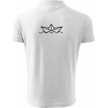 Pánská košile Papírová loďka na vodě - Polokošile pánská Pique Polo 203 - 4XL ( Bílá )