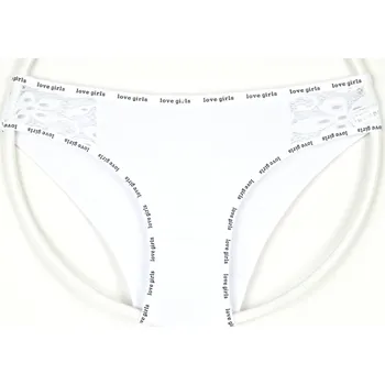 Kalhotky ELEVEK Bavlněné kalhotky s kraječkou K108 Velikost: XXL, Barva: bílá