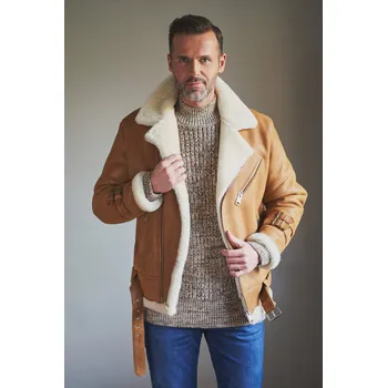 Pánský zimní kabát Pánská zimní letecká bunda - Kožich pánský (L - 54)