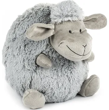 Povlečení BO-MA Trading Polštářek Ovečka koule šedá, 25 cm, pr. 25 cm