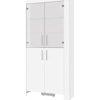 Obývací stěna Jurek Vitrína 3 Cezar Vyberte odstín: bílá, LED osvětlení: Včetně LED osvětlení