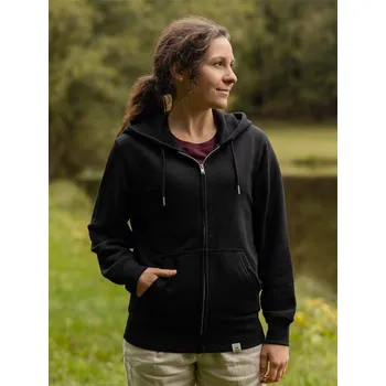 Dámská mikina Dámská rozepínací mikina Bez Potisku - černá Černá XXL (běžné) - XL (výrobce)