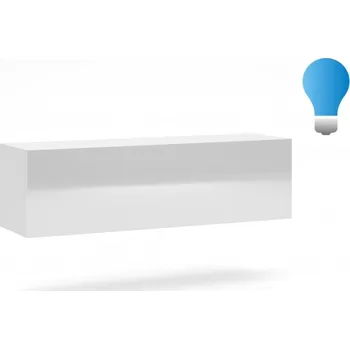 Televizní stolek Televizní (TV) stolek závěsný Vivo 140 bílá/bílý lesk