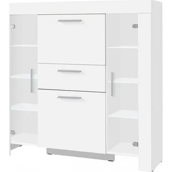 Obývací pokoj Jurek Vitrína 7 Cezar Vyberte odstín: bílá, LED osvětlení: Včetně LED osvětlení