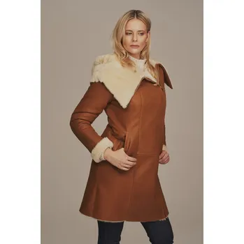 Dámský kabát Dámský kožich dubeňák - Zimní kožený kabát z ovčí kůže (Indywidualny)