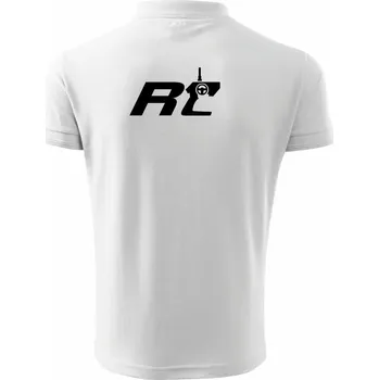 Pánská košile RC nápis ovladač - Polokošile pánská Pique Polo 203 - S ( Bílá )