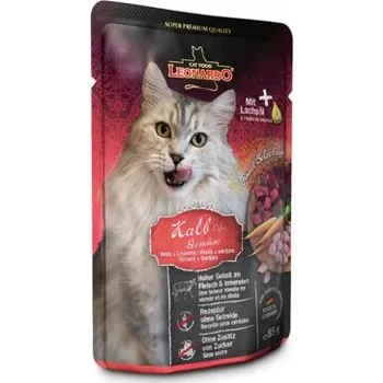 Krmivo pro kočku Leonardo Kapsička pro kočky - Telecí se zeleninou 85 g - od psiskoty.cz (Dostatek bílkovin pro pevné a zdravé svaly. Přírodní minerální látky pečují o vnitřní orgány a vitamíny podporují přirozenou obranyschopnost vašeho parťáka.)