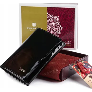 Peněženka Kožené pouzdro na doklady bez zapínání - Peterson Barva: Černá
