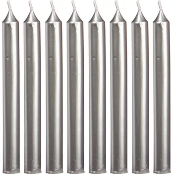 Svíčka ACORDE Kónické svíčky CELESTIA, 20 cm, stříbrné