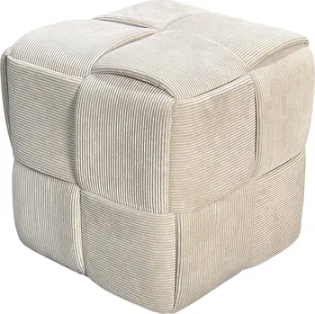 Taburet byLIVING Pouf URBAN / Šňůra béžová / Plně čalouněný / Stolička / Š 40, V 40, H 40 cm |