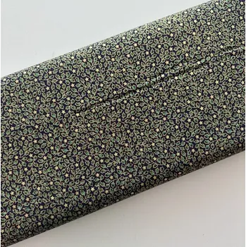 Vánoční plátno Cesmína a hvězdičky na modré (E) (100% prémiové plátno)