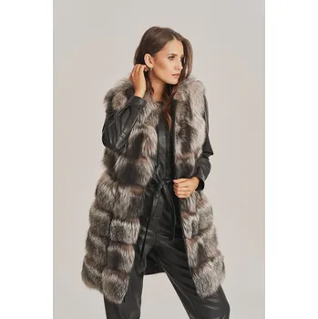 Dámská vesta Luxusní kožešinová vesta s délkou nad kolena (Indywidualny)