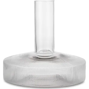Ferm Living Skleněná karafa na víno Ripple Clear 1,1 l