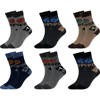 Dívčí spodní prádlo PESAIL Chlapecké termoponožky BASKETBALL QM36 6 páry Barva: Mix, Velikost: 26-29