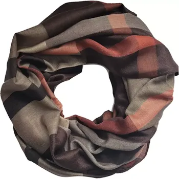Šála Tunelová šála DT-036 hnědá kostka | COOLTOVKA.CZ