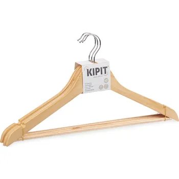 Věšák Kipit Dřevěná ramínka do šatníku WOODEN, 3 kusy