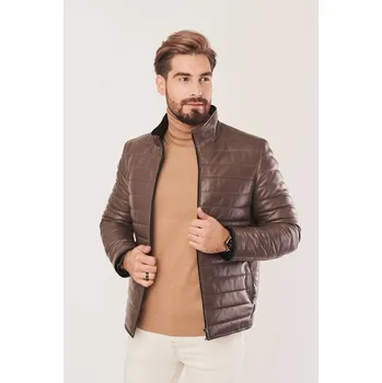 Pánská casual bunda Pánská kožená bunda zateplená (Indywidualny)