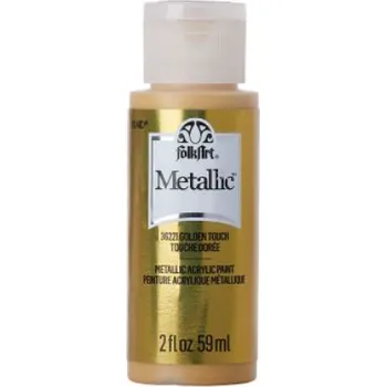 Speciální výtvarná barva FolkArt Metallic Acrylic paint - 59 ml různé barvy Metallic color: GOLDEN TOUCH