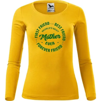Dámské oblečení DOBRÝ TRIKO Dámské triko s potiskem Mother ever Velikost: L, Barva: Žlutá